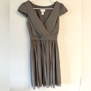 J. Crew grey silk dress fully lined sleeveless dress size 0